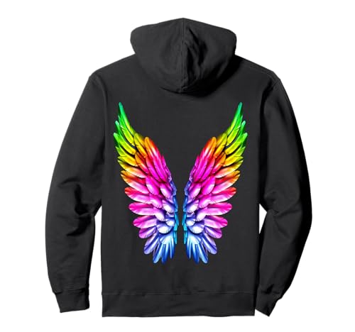 LGBT Regenbogen Engelsflügel Gay Lesbisch Queer LGBTQ Pullover Hoodie