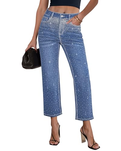 GRAPENT Stretchy Jeans for Women Women Jeans Stretchy Timeless Blue Medium Fits US Size 8 to 10