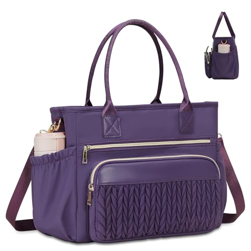 HSHRISH Lunch Bag Women Large Insulated Purple Tote Lunch Box for Work