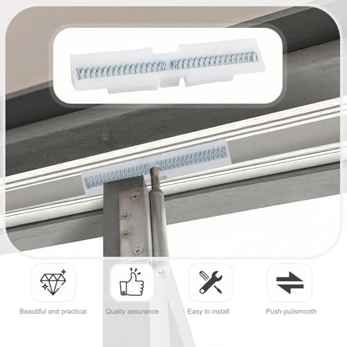 6Pcs Bifold Door Hardware Kit – Heavy Duty Closet Door Slider Set for Bifold Doors, Includes Top Track & Bottom Guide Wheels, Fits Standard 2-Panel Folding Closet Doors — view 3