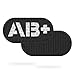PETAC GEAR 4 Pack Glow Dark Blood Type AB Positive POS Reflective Patches, Emblem Tactical Military Badges with Hook Loop Fastener Backing（BK）
