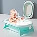 R for Rabbit Bubble Double Aqua Bath tub for Baby | Foldable &Temperature Sensitive Indicator for New Born of 0 to 3 Years - Blue