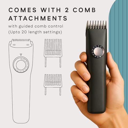 Image of Winston Snipper Beard Trimmer High Precision Trimming 2 Beard Combs with 20mm Length Settings, Charging Digital Display & Travel Lock
