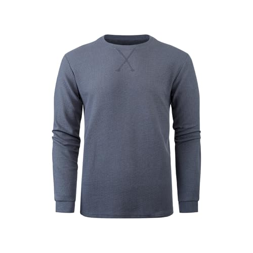 Image of 3 Pack Mens Waffle Shirts Long Sleeve Casual T-Shirt