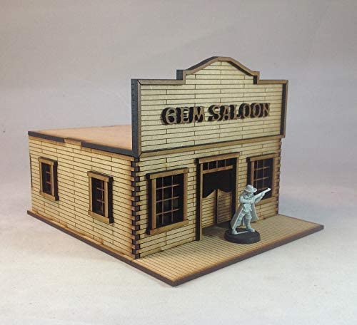 Miniatura 4 de Gem Saloon 28mm MDF Kit Tombstone Desperado Legends Old West Terrain Building