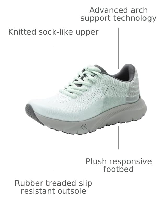 Image of Alegria Women Revl ReBounce Sneakers Shoes Knitted Lightweight Athletic Walking Tennis Shoe