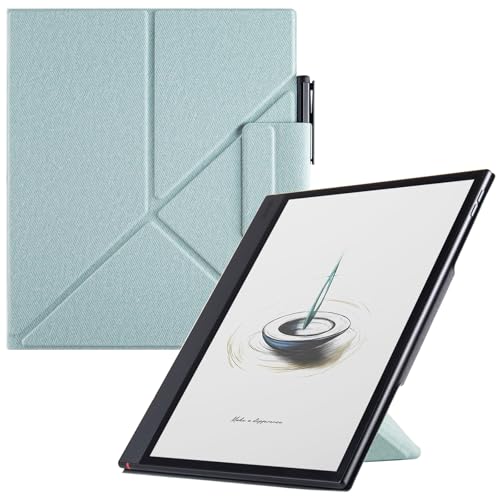 BOZHUORUI Case for Boox Note Air 5 C PU Leather Magnetic Cover Sage Green