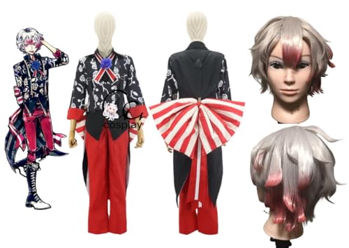 GGcosplay 悪魔執事と黒い猫 アモン・リード コスプレ衣装/ウィッグ/靴 （ 道具 別売り ）仮装 ハロウィン イベント cosplay コスチューム (衣装 + ウィッグ + 靴)