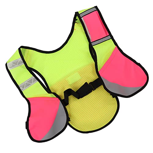Colete reflexivo esportivo, colete refletor noturno multifuncional pequeno com zíper de bolso com ma