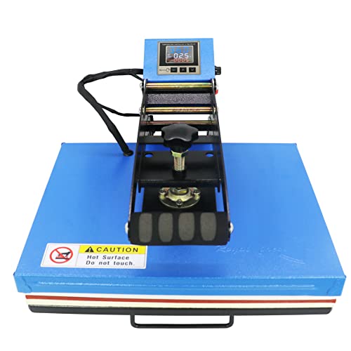 RoyalPress 12" x 15" Industrial-Quality Intelligent Memory Digital Sublimation Heat Transfer Machine T-Shirt Heat Press Machine, 12" x 15", Blue - Thumbnail 3