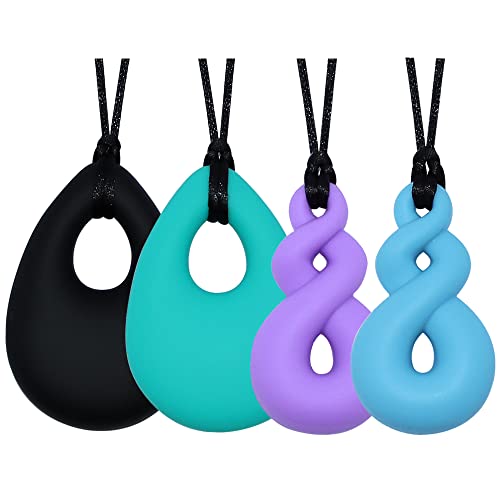 Chew Necklace for Boys and Girls, Silicone Chew Toys for ...