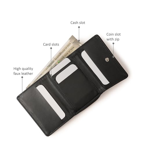 Image of Fastrack Women's Pocket Essentials Wallet | Compact & Convenient | Coin Purse, Card & Cash Slots | Everyday Carry | 6 Months Warranty