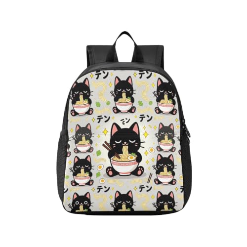 Mochila infantil para niña, jardín de infantes, estilo kawaii, Neko Cat Ramen Anime