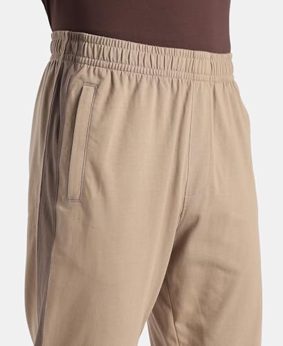 Image of Jockey AM75 Men Super Combed Cotton Rich Slim Fit Trackpant with Zipper Media Pocket