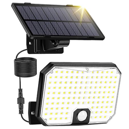 Genérico Solar Wall Lights, Waterproof Solar Powered Lamp with Motion Sensor, Split Solar Wall Sconce, Outdoor Wall Lights for Garden, Patio, Yard Lighting, Energy Efficient for All Seasons
