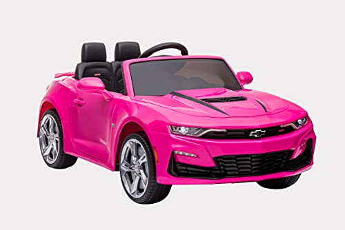 Dakott Kids Ride On Sports Car, 12V Battery Powered Chevy Camaro W/Parent Remote Control, Bluetooth, Horn, Music & Headlights Taillights For 3-6 Years #TOP2