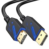 RyzzRooa 4K DisplayPort to HDMI Cable 6FT, DP (Display Port) to HDMI Cable Adapter Male to Male Gold-Plated FHD Supports Video and Audio for Computer, Monitor, HDTV, Projector