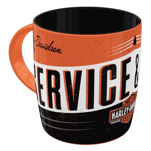 Nostalgic-Art Tasse à café rétro, 330 ml, Harley-Davidson – Service & Repair – Idée cadeau pour motards, Official License Product (OLP), mug en...