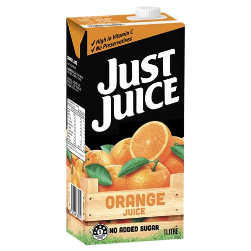 Just Juice Orange Fruit Juice, No Added Sugar, OJ Drink, 1L