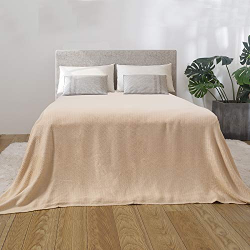 Bamboo Cooling Blanket King Size - Soft Thin Summer Blankets For Hot Sleepers, Lightweight Chill Blanket Absorbs Heat To Keep Adults/Children/Babies Cool On Warm Nights 90×108In #TOP1