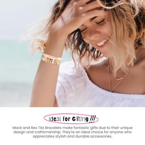 Mack and Rex Tila Bracelets - (Totally Chic) Durable and Waterproof Stretchy Tile Beaded Bracelets, Lightweight and Comfortable, Ideal for Layering - Bracelets for Women - Ideal Gifts4