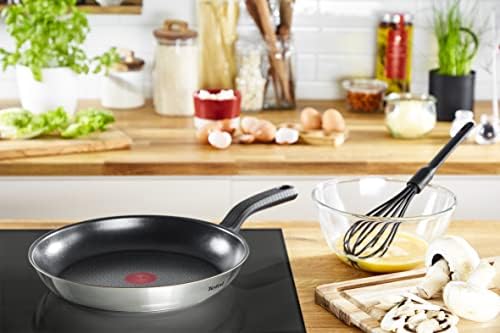 Tefal 2 Piece Comfort Max, 24cm & 28cm Frying Pans, Stainless Steel, Silver