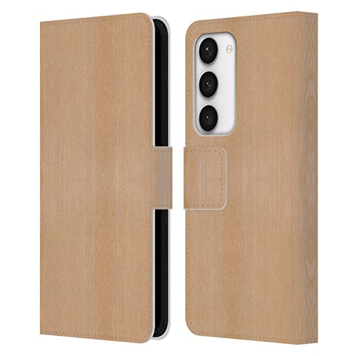 Étui portefeuille Galaxy S23 5G PLdesign effet bois marron clair et rouille