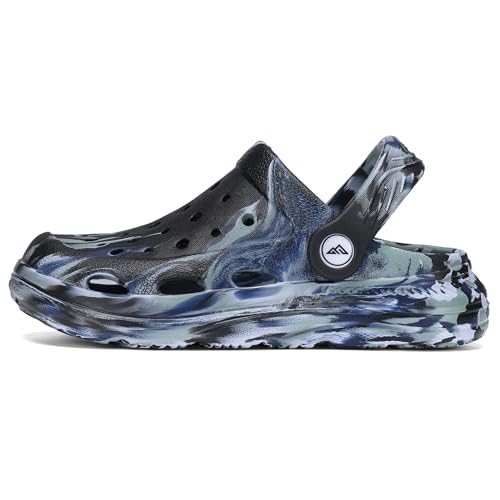 Image of Kids Tie Dye Garden Clogs for Boys Girls | Lightweight Slip-On Water Shoes with Arch Support