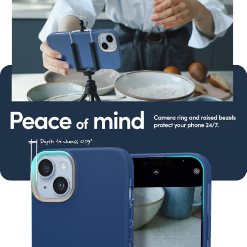 Image of Spigen Cyrill UltraColor Mag | iPhone 14 Plus Case | Blue Navy iPhone 14 Plus Back Cover | TPU+Poly Carbonate - Coast
