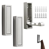 DHSWNNG 3 PCS Foldable Wall Hook for Hanging, Heavy Duty Folding Coat Hooks Folding Wall Hook Mount Closet Hooks Flip Down Hooks for Hanging Towels Hats Keys Coats