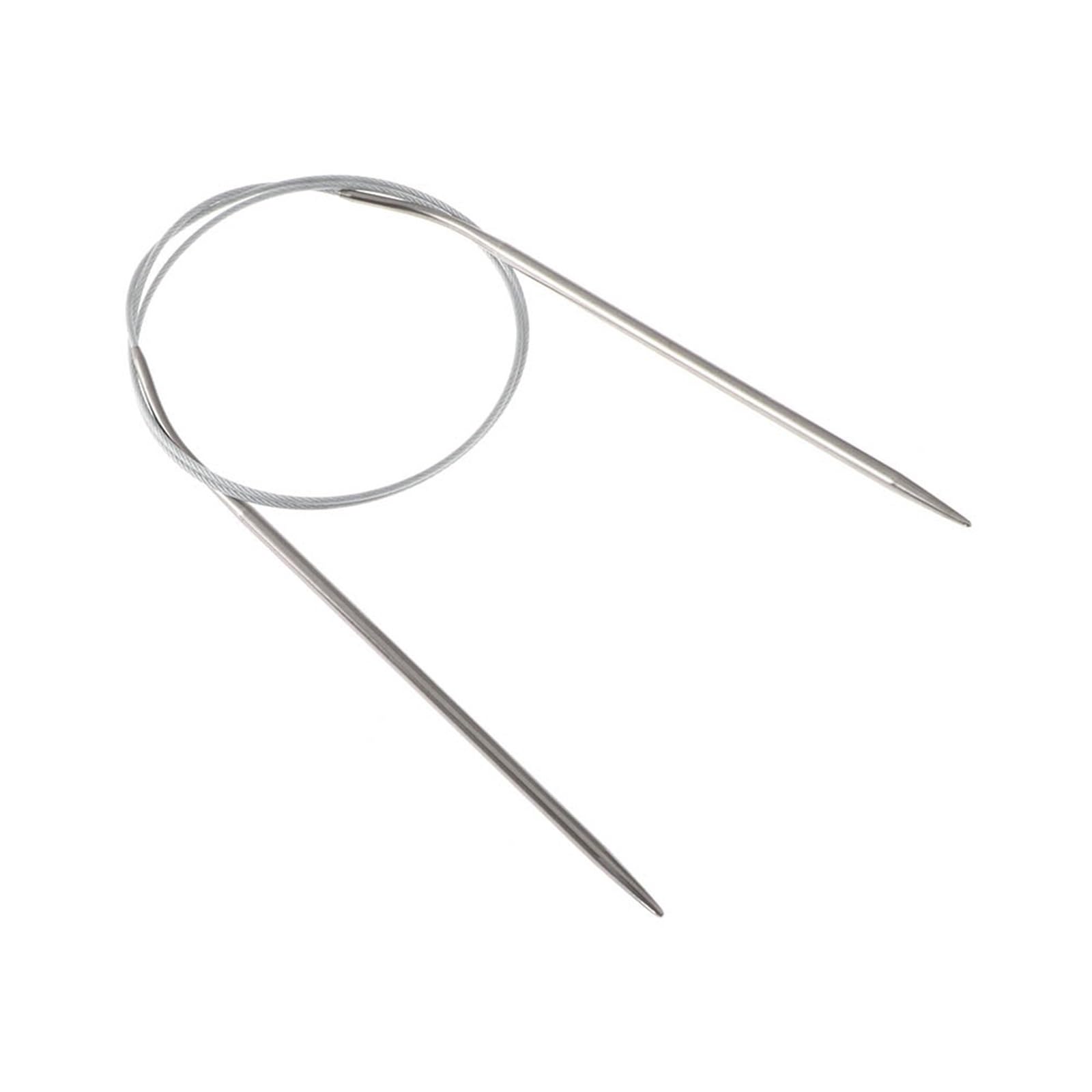 Knitting Needles 80/100cm Stainless Steel Circular Needle Round Weaving Knitting Needles Handmade Crochet Hook DIY Crafts Household Sewing Pins(80cm-4mm)