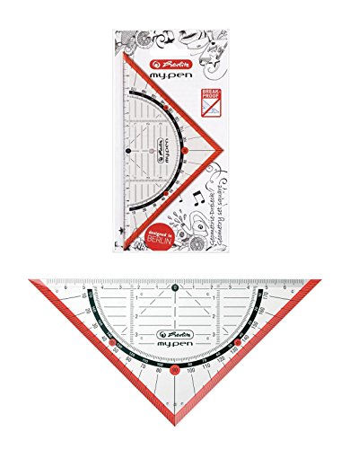 Preisvergleich Produktbild Herlitz Geometriedreieck "my.pen" / 16cm / Farbe: rot