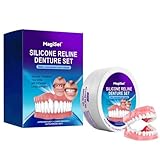 Gefälschte Zähne, Falsche Zähne Veneers, Kosmetische Zahnabdeckung, Zahnprothese Künstliche, Temporäre Zähne, Ober- unds Unterkieferprothesen und Klebstoffe für Frauen Männer, 50G