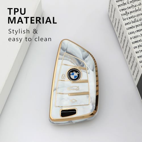 Image of Keyzone TPU car Key Cover Compatible for BMW X1, X3, X6, X5, 5 Series, 6 Series, 7 Series 4 Button smart Key (Type2)