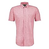 LERROS - Herren Kurzarm Hemd, Regular FIT (2142156), Größe:M, Farbe:Rose Hip Red (345)