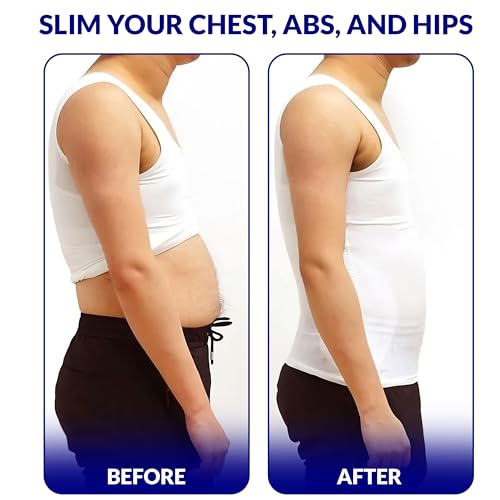 The Natural Posture Men's Ultra Slimming Shirt - Sleeveless Chest and Tummy Control Undershirt2