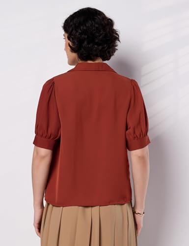 Image of Symbol Premium Women's Polyester Collared Top | Regular Fit | Desk-to-Dinner (Available in Plus Sizes)