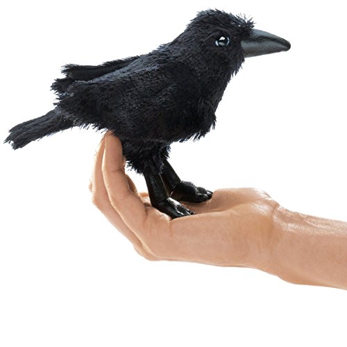 Folkmanis Mini Raven Finger Puppet, Multicolor (2698)