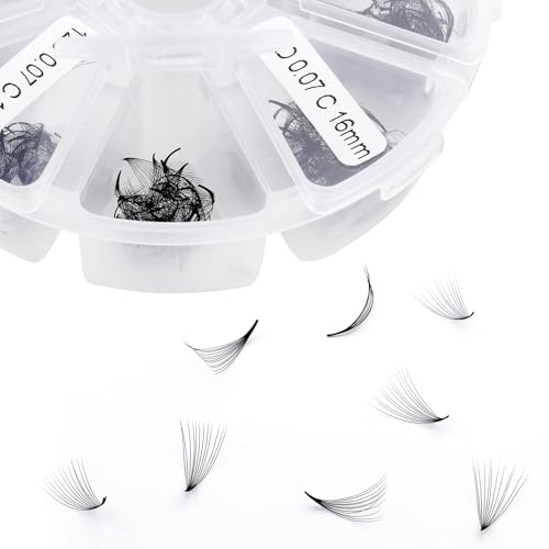 Premade Fans for Eyelash Extension: 6D, Wendy Lashes, Handmade Fans, Pre-made, For Lash-Artists, C, 9-16mm