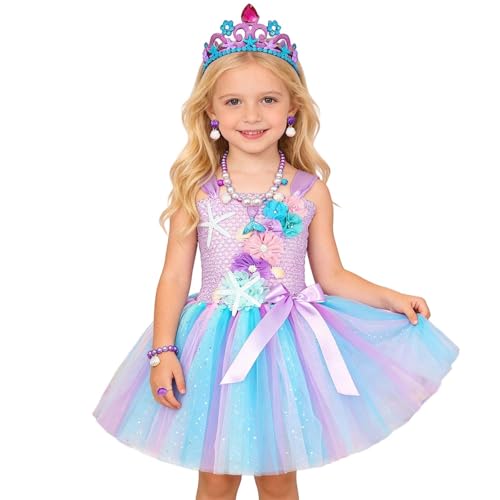 Jupe tutu en tulle LED fille rose pour costume de danse et fête 2-7 ans