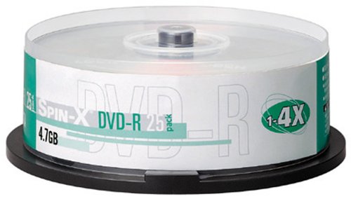 PCデータ用4.7GB DVD-R 4.7Spinx25 1-4倍速 25枚入りスピンドルケース