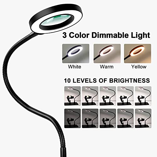 Magnetic Helping Hands Soldering Third Hand, Pcb Circuit Board Holder With 3X Led Magnifying Lamp, 360 Hot Air Gun Holder, Extra Large & Heavy Duty Base Plate | Flexible Arms For Soldering Station #TOP4