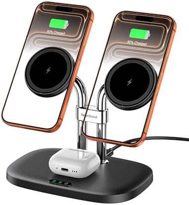 - Dual Wireless Charger for iPhone 17, SwanScout 706M, Black