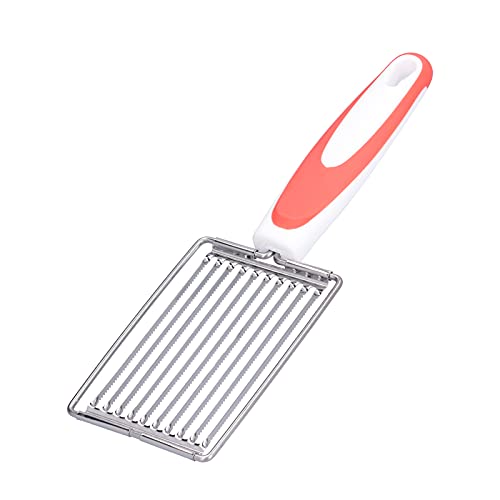 BORDSTRACT Stainless Tomato Slicers, 24.5 * 8cm Fruits Cutter with Non-Slip Handle, Luncheon Meat Cutter for Canned Meat Cheese Sushi Cherry(Orange)