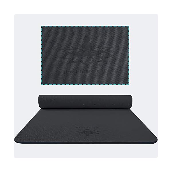 Hatha-Yoga-Extra-Thick-TPE-Yoga-Mat-72x-32-Thickness-12-Inch-Eco-Friendly-SGS-Certified-With-High-Density-Anti-Tear-Exercise-Bolster-For-Home-Gym-Travel-Floor-Outside Hatha Yoga Extra Thick TPE Yoga Mat - 72"x 32" Thickness 1/2 Inch -Eco Friendly SGS Certified - With High Density Anti-Tear Exercise Mats For Home Gym Travel & Floor Outside (Black)…