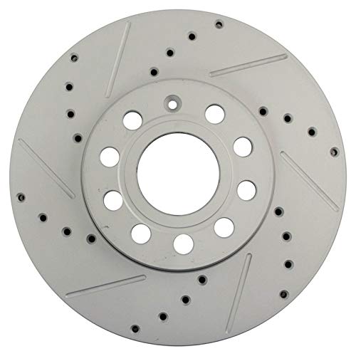 TRQ Performance Front Brake Rotor Set Coated Drilled Slotted by TRQ - Used condition - Image 4
