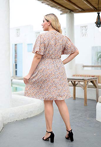 Image of Nemidor Women Plus Size Summer Dress Casual Boho Swing Pocket