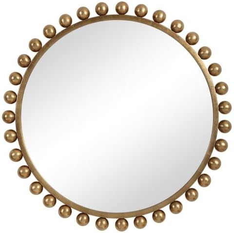 Miniatura 3 de Uttermost Cyra 09695 - Espejo redondo dorado
