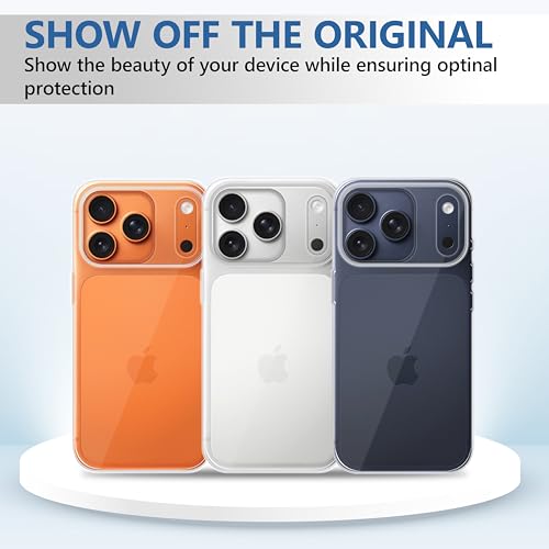 Image of CEDO iPhone 17 Pro Clear Case | Soft Flexible Slim-Fit | Full Body 360 Protection Shock Proof TPU Back Cover (Transparent)