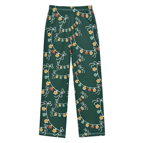 Boys' Pants Christmas Lamp Bubble Long Bottoms Jogger Pants Elastic Waist Trousers with Pockets S-XL